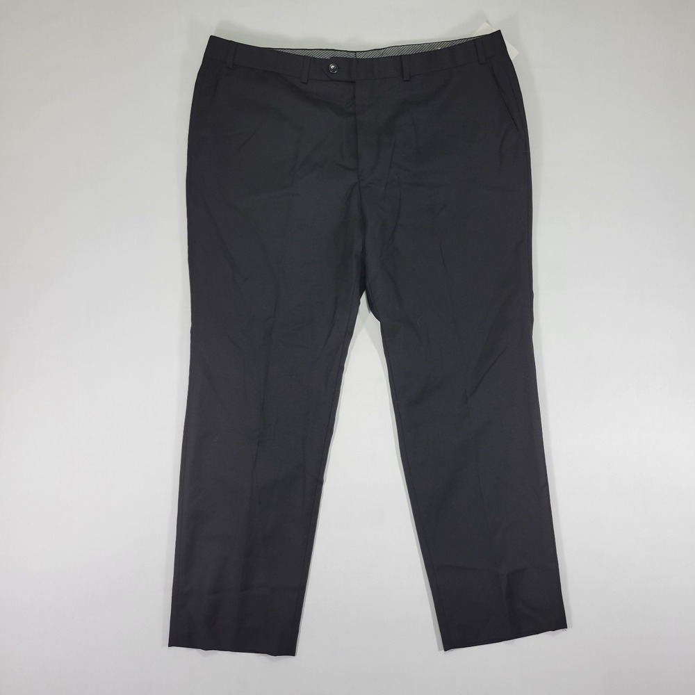 Michael Kors Men's Dress Pant Trousers MALONE Black Wool Blend Size 40x30 NEW